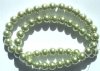16 inch strand of 8mm Glass Pearls - Light Olivine 